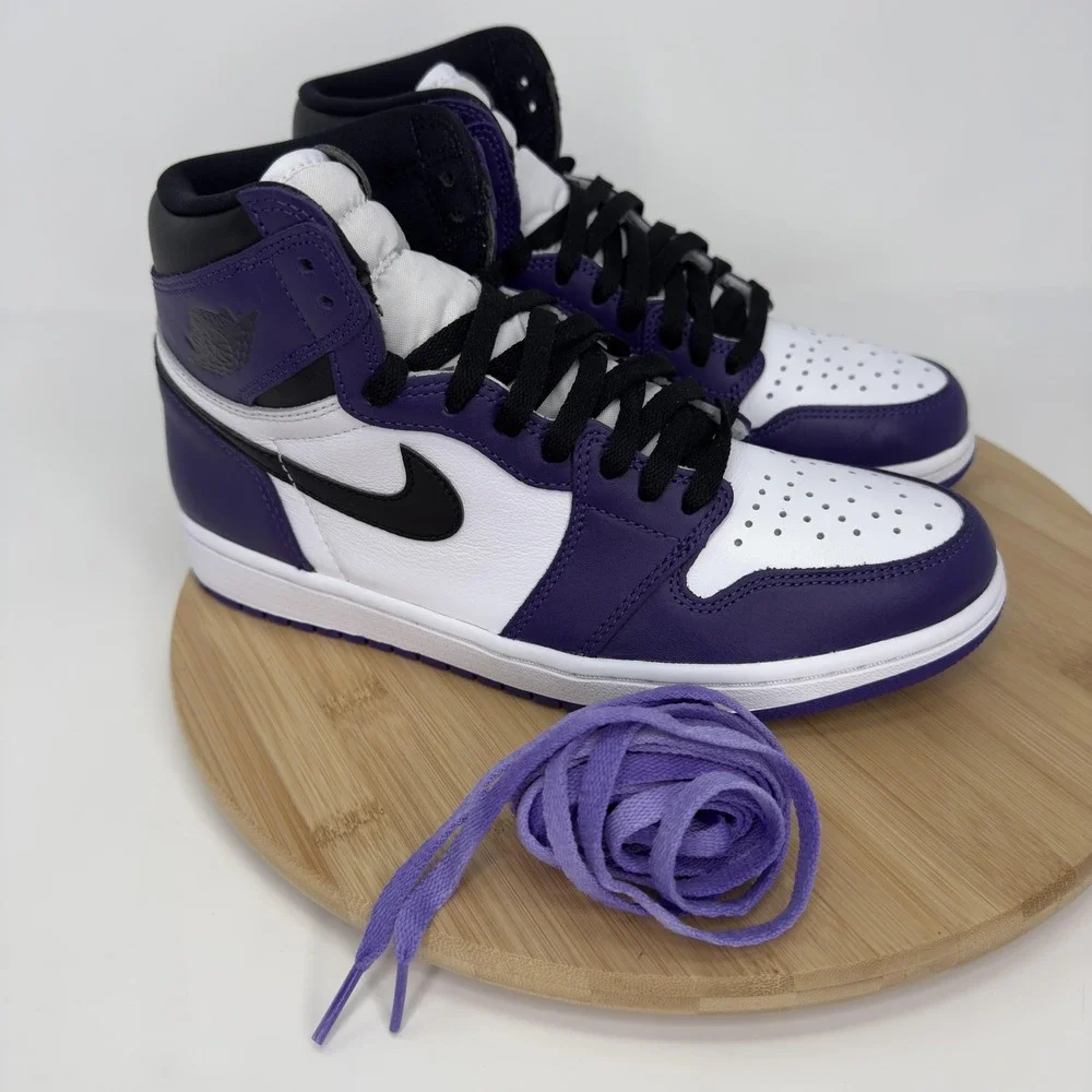 Nike Air Jordan 1 Retro High OG Court Purple 2.0 Shoes Mens Size 8.5 555088-500 - Picture 10 of 13